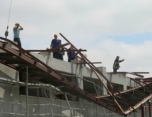 Spor salonu inşaatında feci olay
