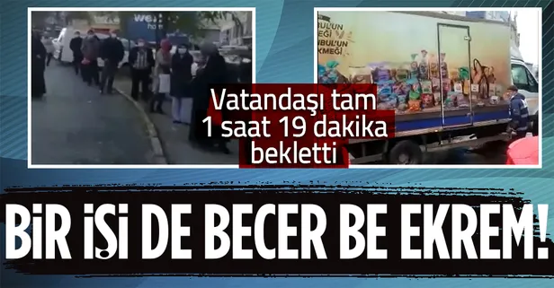CHP'li İBB Başkanı Ekrem İmamoğlu'nun Halk Ekmek beceriksizliği sürüyor! Vatandaşı 1 saat 19 dakika beklettiler