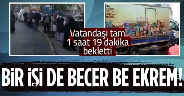 CHP’li İBB Başkanı Ekrem İmamoğlu’nun Halk Ekmek beceriksizliği sürüyor! Vatandaşı 1 saat 19 dakika beklettiler