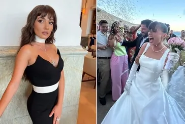 Mardin’de nişan, İzmir’de nikah… Oyuncu Sevda Erginci Sakız Adası’nda rüya gibi düğün yaptı! Ünlü akınına uğradı