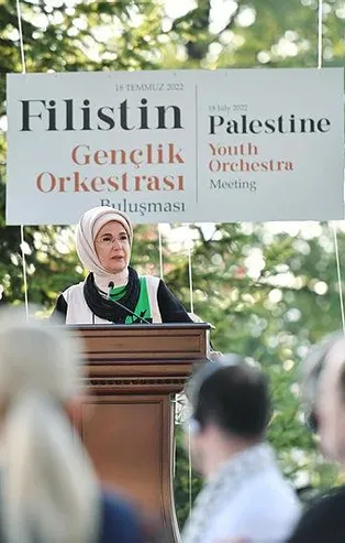 Emine Erdoğan, Filistinli müzisyenler ve CSO sanatçılarıyla buluştu: Tüm sanatseverleri davet ediyorum