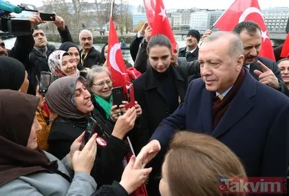 Başkan Erdoğan İsviçre’de sevgi gösterisiyle karşılandı: Avrupa kurban olsun sana!