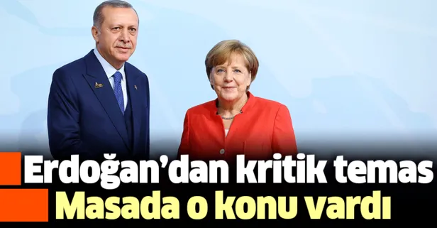 Son dakika: Başkan Erdoğan, Almanya Başbakanı Merkel ile görüştü