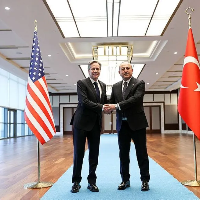 Dışişleri Bakanı Mevlüt Çavuşoğlundan ABD Dışişleri Bakanı Blinkeni kabulünde flaş açıklamalar