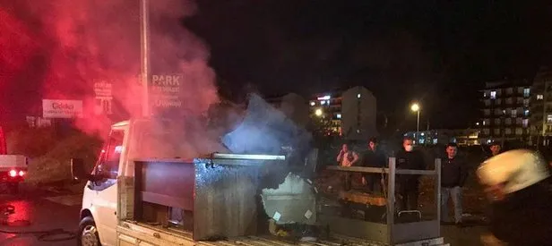 Seyir halinde alev alev yandı!