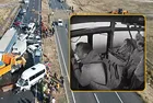 Van'da 50 aracın karıştığı kaza otobüs kamerasında! İşte korkunç anlar