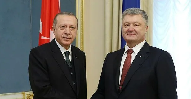 Cumhurbaşkanı Erdoğan, Poroşenko ile görüştü