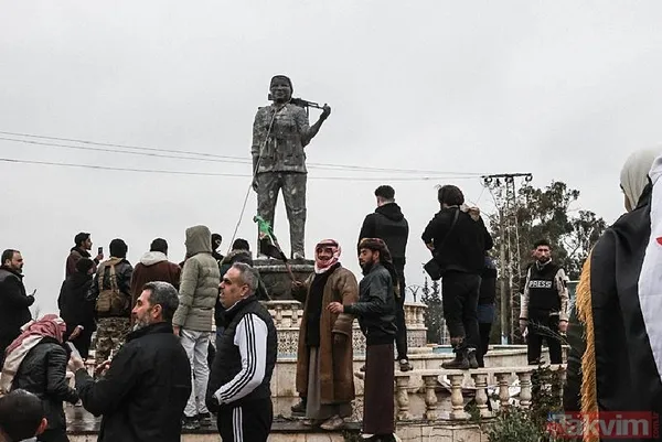 Tabka terörden kurtuldu! YPG heykelleri yıkıldı - 7