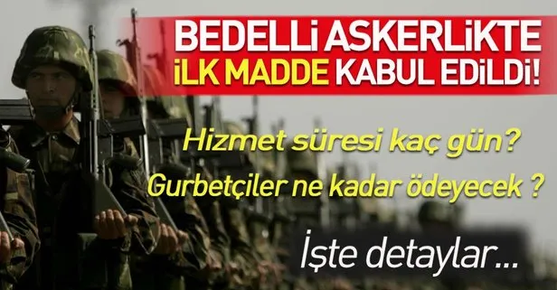 Bedelli askerlik 21 güne indi