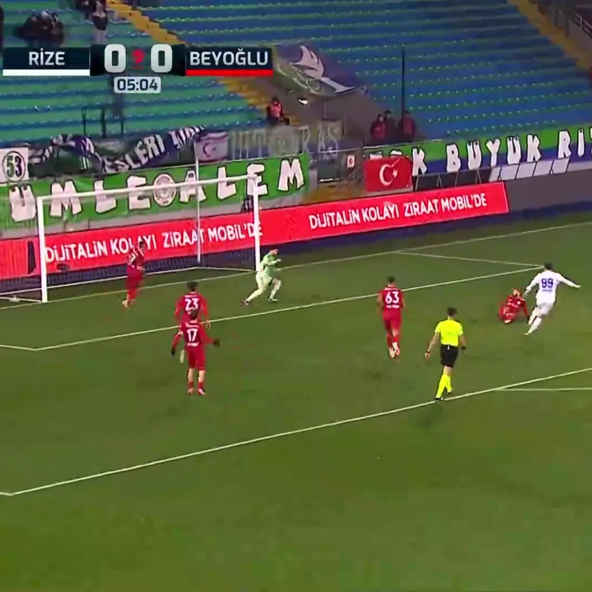 GOL | Rizespor 0-1 Beyoğlu Yeni Çarşıspor Alhan Kurtoğlu