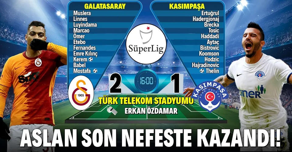 galatasaray kasimpasa mac sonucu