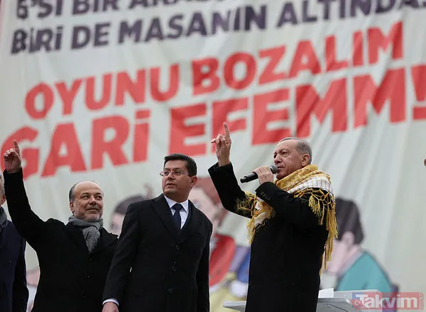 Başkan Erdoğan Nazilli'de vatandaşlara hitap etti! Dikkat çeken pankart: "Oyunu bozalım gari efem" - 1