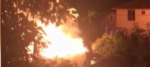 Beykoz’da gecekondu alev alev yandı