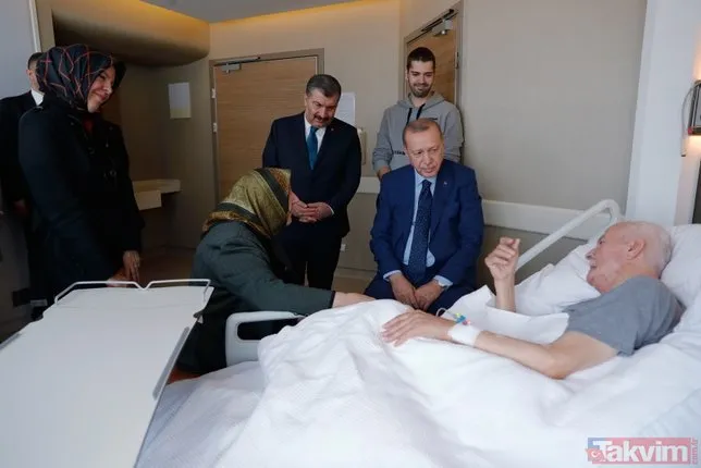 Başkan Erdoğan, hastanedeki eski Adalet Bakanı Şevket Kazan'ı ziyaret etti