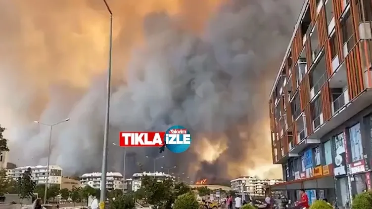 Çanakkale'deki orman yangını yerleşim alanlarına yaklaştı!