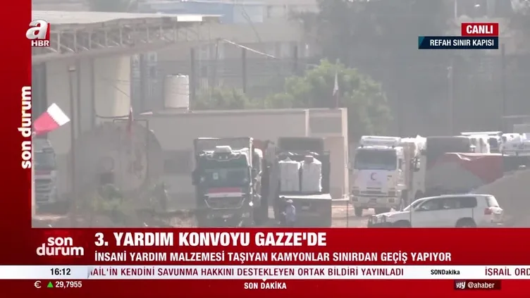 3. yardım konvoyu Gazze’de