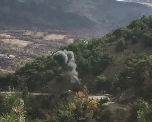 Adıyaman’da teröristler tarafından yola döşenen EYP böyle imha edildi