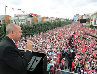 Başkan Recep Tayyip Erdoğan'a Sancaktepe'de yoğun ilgi