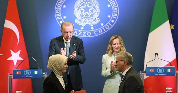 Türkiye-İtalya arasında 11 alanda imzalar atıldı! Başkan Erdoğan İtalya Cumhurbaşkanı Sergio Mattarella ile görüştü