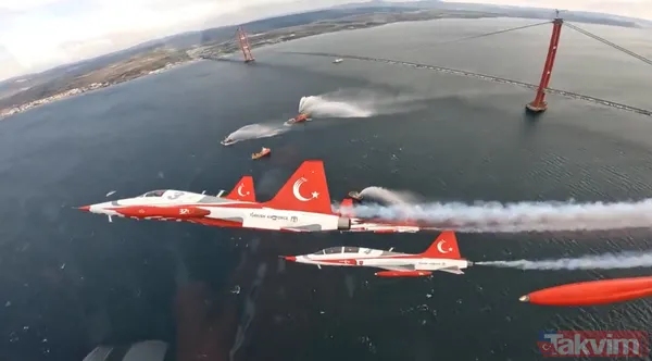 Tüyler diken diken! Türk Yıldızları'ndan 1915 Çanakkale Köprüsü açılışında nefes kesen gösteri - 9