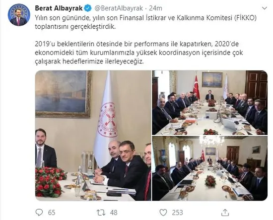 Bakan Albayrak duyurdu! Yılın son FİKKO toplantısı yapıldı-1