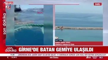 Girne'de batan geminin enkazına ulaşıldı