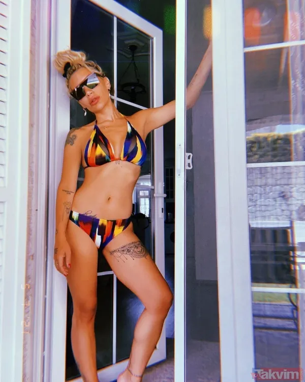 Burcu Özberk yeşil leopar bikinisiyle paylaştı ortalık alev aldı! Burcu Özberk'in bu kareleri olay... - 42