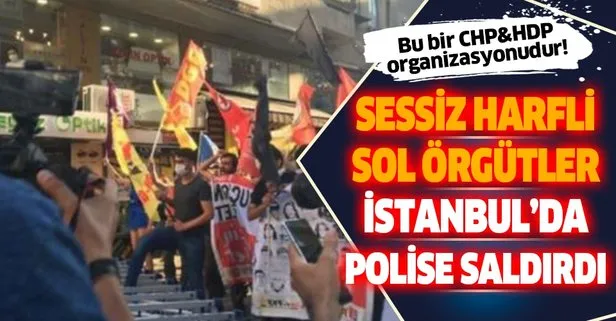 Kadıköy’de Suruç provokasyonu! CHP, HDP, SGDF, ESP, TİP ve marjinal sol örgüt üyeleri polise taş ve sopa ile saldırdılar