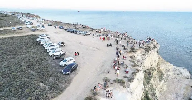 Bozcaada’da akılalmaz olay! Gün batımını izleyen kadın uçurumdan düştü