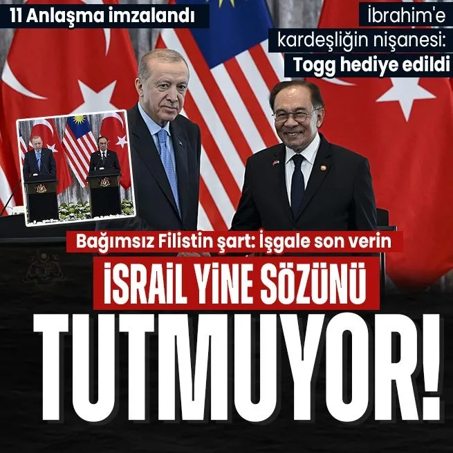 Başkan Erdoğandan Asya turunda İsrail mesajı: Yine sözünü tutmadı! Malezya ve Türkiye arasında 11 anlaşma imzalandı