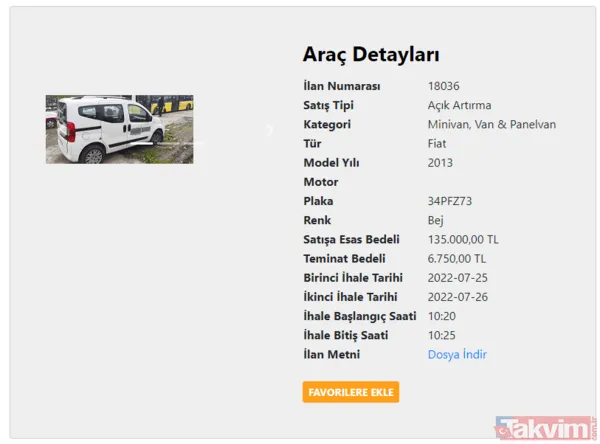 SGK'DAN 10 BİN TL'YE 2004 MODEL FİAT! 100 bin TL'ye Mercedes sahibi olun! SGK 2. el fiyatları şoke etti! Toyota, Fiat, Renault, Citroen... - 15