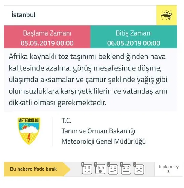 Son dakika... Meteoroloji'den İstanbul için 'sarı' kategoride uyarı-2