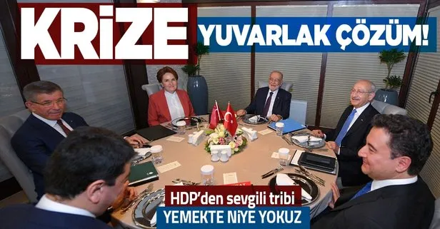 Muhalefet liderlerinden oturma krizine ’yuvarlak’ çözüm! HDP’li Mithat Sancar ve Hüda Kaya’dan ’yemekte niye yokuz’ sitemi...