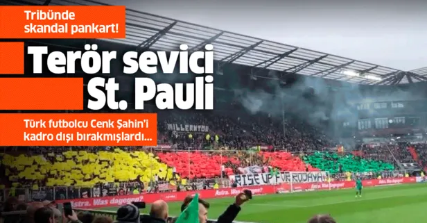 Terör sevici St. Pauli! Tribünde skandal pankart...