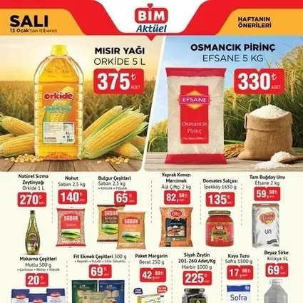 BİM 13-16 Ocak 2026 aktüel ürünler listesi: Yeni haftanın kataloğunda neler var?