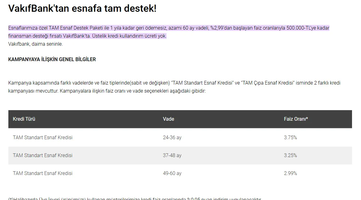 5 sene vadeli 1 sene geri ödemesiz 500 bin TL veriliyor; Faizler düştü - 3