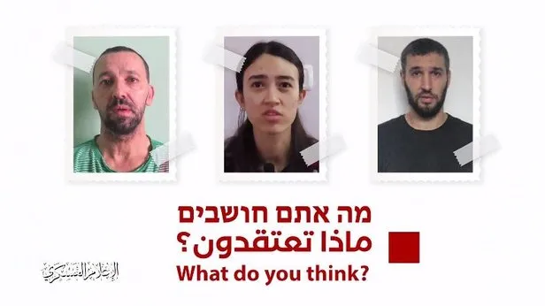 Kassam Tugayları aylar sonra ilk kez paylaştı: İsrailli üç esirin akıbeti bu akşam belli olacak! Soykırımcının avukatı İngiliz ve ABD basınından kara propaganda