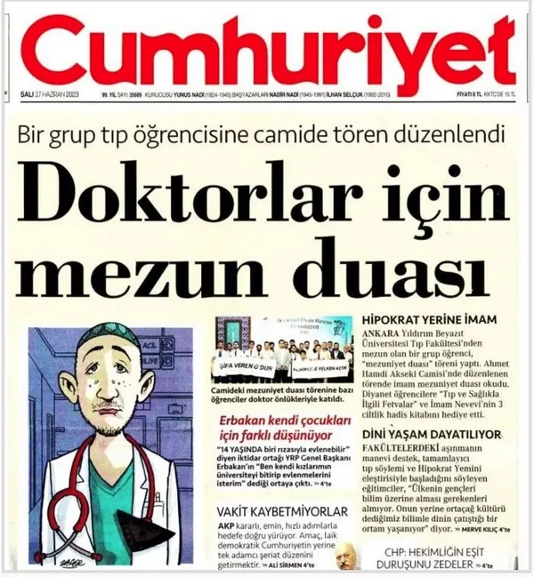 Cumhuriyet gazetesi yeni algı operasyonlarında! Tıp fakültesi öğrencilerinin camideki etkinliği rahatsız etti-3