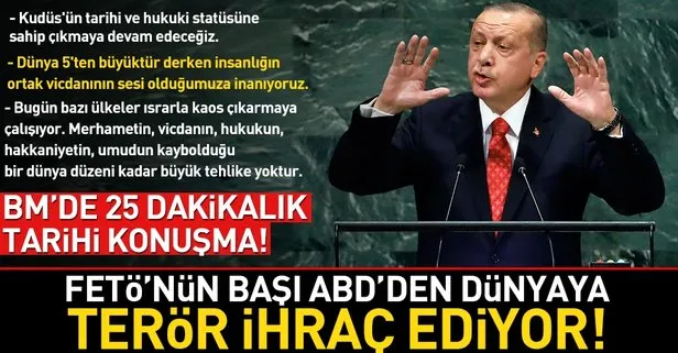 Son dakika! Cumhurbaşkanı Erdoğan’dan BM Zirvesi’nde kritik açıklamalar