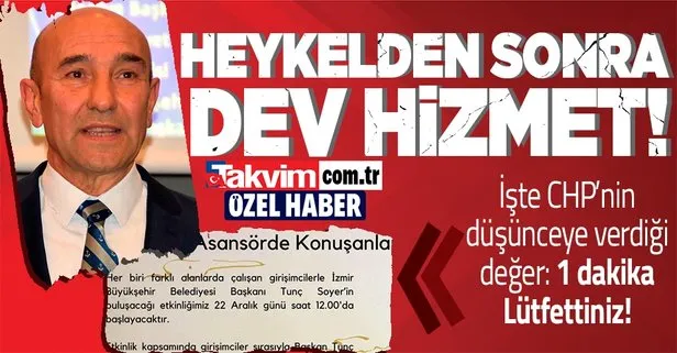 CHP’li İzmir Büyükşehir Belediyesi Başkanı Tunç Soyer’den skandal proje! Vatandaşa 1 dakikayı lütufmuş gibi gösterdi