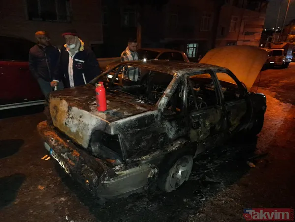 İstanbul'da korku dolu anlar! Sokak ortasında alev alev yandı: Arabasına atlayan kaçtı - 13