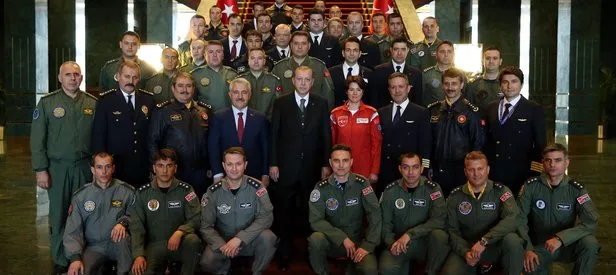 Cumhurbaşkanı Erdoğan, pilotları kabul etti