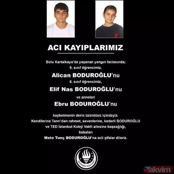 Ted İstanbul Koleji, 9. Sınıf Öğrencisi Alican Boduroğlu, Elif Nas Boduroğlu Ve Anneleri Ebru Boduroğlu Ted Ankara Koleji, 10. Sınıf Öğrencisi Eren Bağcı