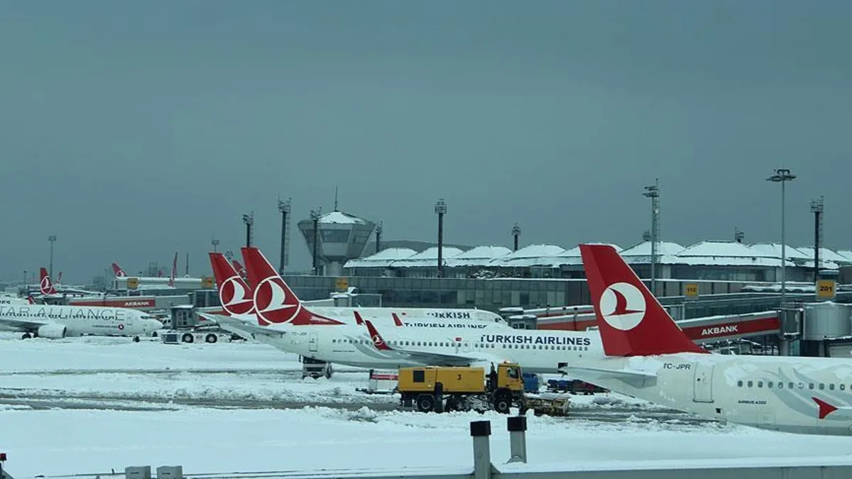 İstanbul'da uçuşlara kar engeli! THY sefer iptallerini duyurdu: İstanbul Havalimanı ve Sabiha Gökçen...