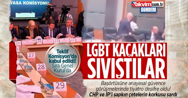 Başörtüsüne anayasal güvence getiren teklif Meclis Anayasa Komisyonu'nda kabul edildi! CHP ve İyi Parti üyelerinin LGBT lobisi korkusu: "Salondan sıvıştılar"