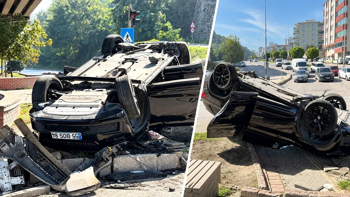 Van'dan Samsun'a gidip 2 milyon 600 bin liraya otomobil aldı: Bir saat sonra takla attı