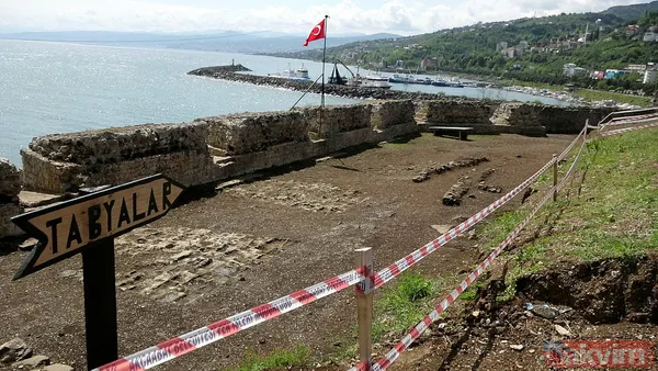 Trabzon'da 13. yüzyıldan kalma Akçakale Kalesi'nin kalıntıları deniz dibinden çıkarılıyor - 21