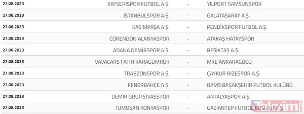 2023-2024 Süper Lig fikstürünün kuraları çekildi! Beşiktaş, Fenerbahçe, Galatasaray ve Trabzonspor'un ilk hafta rakipleri kimler? - 8