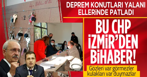 CHP'nin 'deprem konutları teslim edilmedi' yalanı elinde patladı: Anahtarını alan İzmirli depremzedeler yeni evlerini gezdi