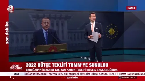 2022 bütçe teklifi TBMM’ye sunuldu